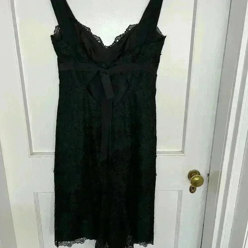 Women’s Silk, Lacey Nicole Miller Black Dress Size 8 - Picture 10 of 16
